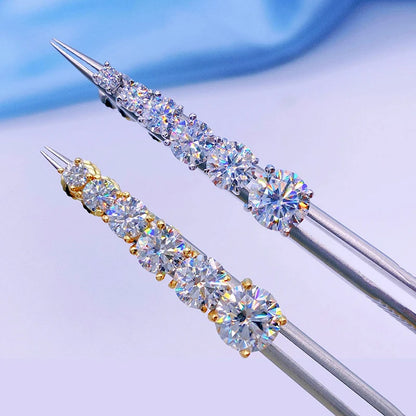 Experience Luxury: Moissanite Screws Back Four Prong Ear-studs for Timeless Elegance