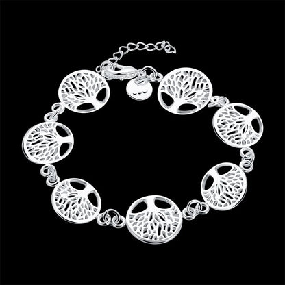 Elegant 925 Sterling Silver Tree of Life Bracelet – A Timeless Symbol of Growth and Strength