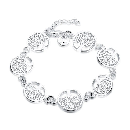 Elegant 925 Sterling Silver Tree of Life Bracelet – A Timeless Symbol of Growth and Strength