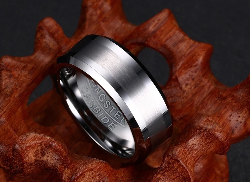 Classical Tungsten Carbide Ring for Men – Durable, Rust-Free Wedding Jewelry