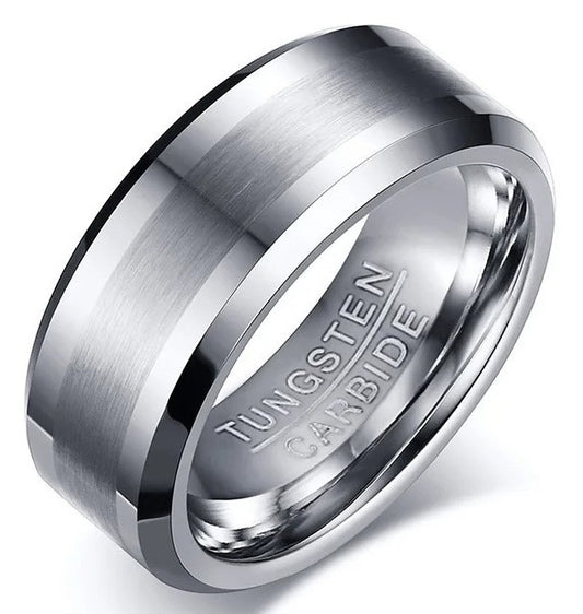 Classical Tungsten Carbide Ring for Men – Durable, Rust-Free Wedding Jewelry